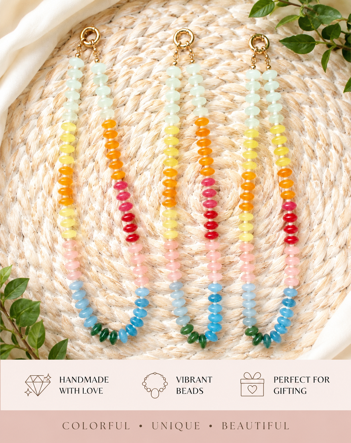Beaded Gemstone Necklace