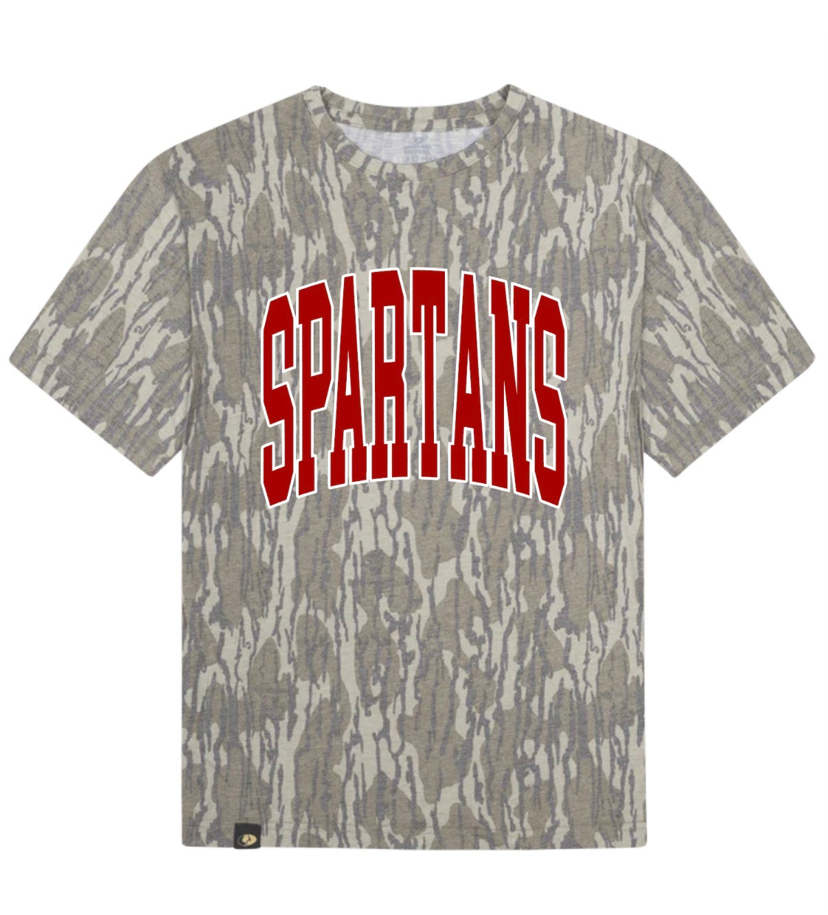 PREORDER- Spartans Mossy Oak Bottomland - Team Spirit Camo tee